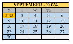 District School Academic Calendar for Lewis And Clark Elementary School for September 2024