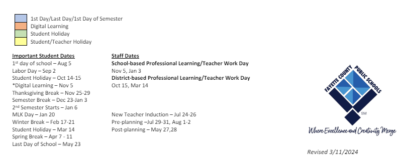 District School Academic Calendar Key for Lansdowne Elementary School