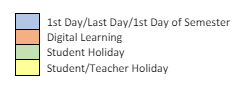 District School Academic Calendar Legend for Fayette Elementary School
