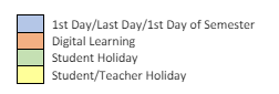 District School Academic Calendar Legend for Fayetteville Intermediate Elementary School