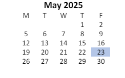 District School Academic Calendar for Fayette Elementary School for May 2025