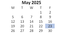 District School Academic Calendar for Edythe Jones Hayes Middle School for May 2025