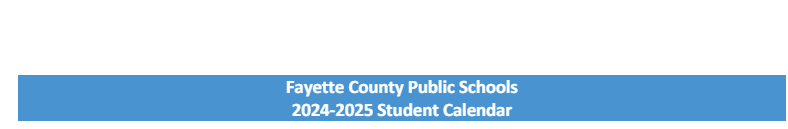District School Academic Calendar for Fayette Elementary School