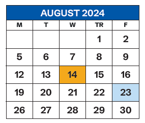 District School Academic Calendar for Paul Laurence Dunbar High School for August 2024