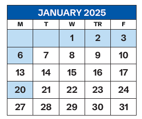 District School Academic Calendar for Paul Laurence Dunbar High School for January 2025