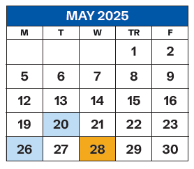 District School Academic Calendar for Paul Laurence Dunbar High School for May 2025