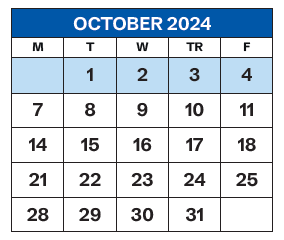 District School Academic Calendar for Paul Laurence Dunbar High School for October 2024