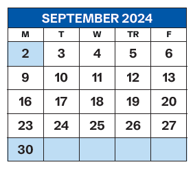 District School Academic Calendar for Paul Laurence Dunbar High School for September 2024