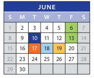District School Academic Calendar for Employment Transition Program for June 2025
