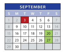 District School Academic Calendar for Employment Transition Program for September 2024