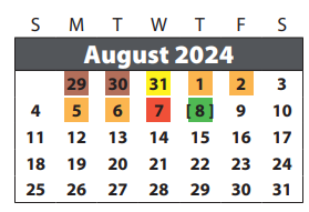 District School Academic Calendar for Dulles Elementary for August 2024