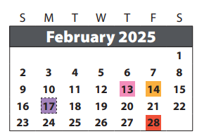 District School Academic Calendar for Mission West Elementary for February 2025