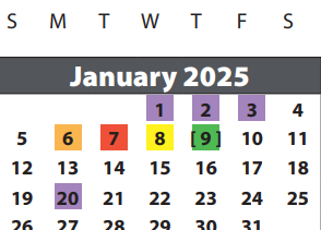 District School Academic Calendar for Lexington Creek Elementary for January 2025