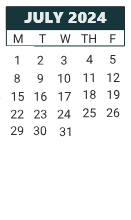 District School Academic Calendar for Raymond E. Orr ELEM. School for July 2024