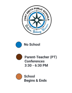 District School Academic Calendar Legend for L. A. Chaffin JR. High School