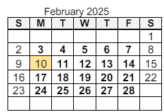 District School Academic Calendar for Northcrest Elementary School for February 2025