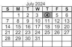 District School Academic Calendar for Northcrest Elementary School for July 2024