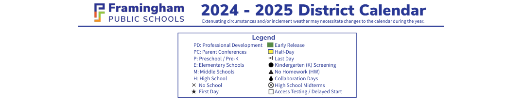 District School Academic Calendar Key for Walsh Middle