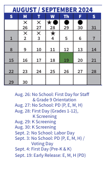 District School Academic Calendar for Walsh Middle for September 2024