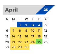 District School Academic Calendar for Custer Baker Middle School for April 2025