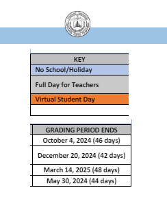 District School Academic Calendar Legend for Thompson Crossing Elementary Schl