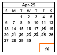 District School Academic Calendar for Hirsch (O. N.) Elementary for April 2025