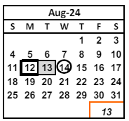 District School Academic Calendar for Chadbourne (joshua) Elementary for August 2024