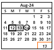 District School Academic Calendar for Vallejo Mill Elementary for August 2024