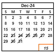 District School Academic Calendar for American High for December 2024