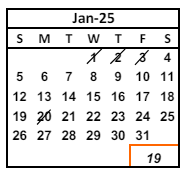 District School Academic Calendar for Parkmont Elementary for January 2025