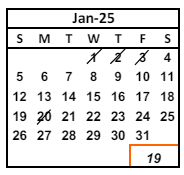 District School Academic Calendar for Forest Park Elementary for January 2025