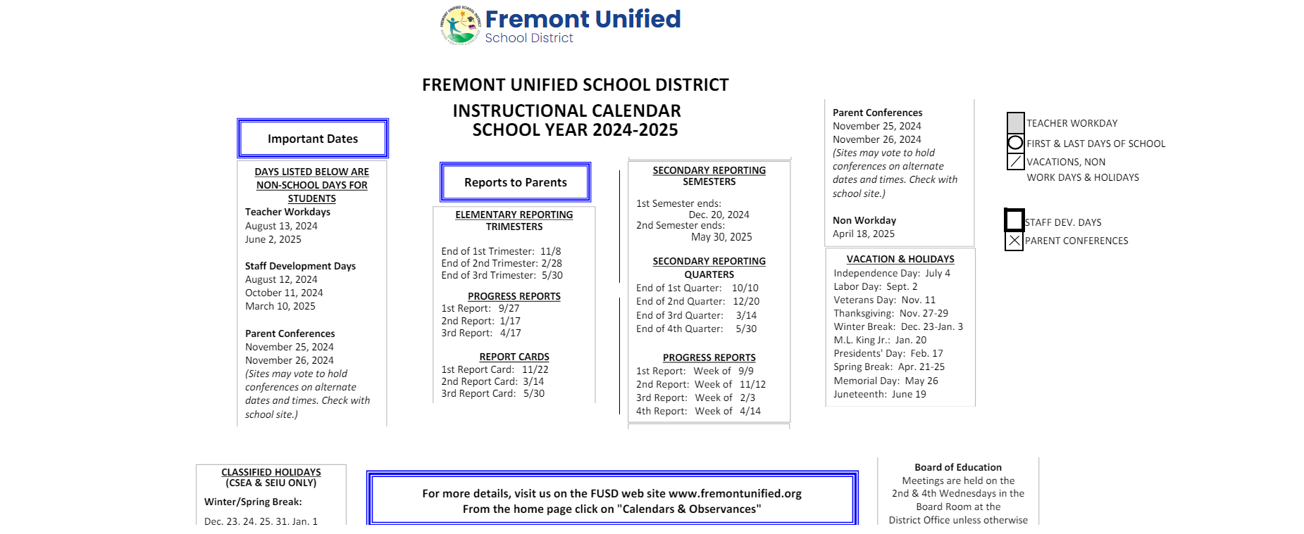 District School Academic Calendar Key for Chadbourne (joshua) Elementary