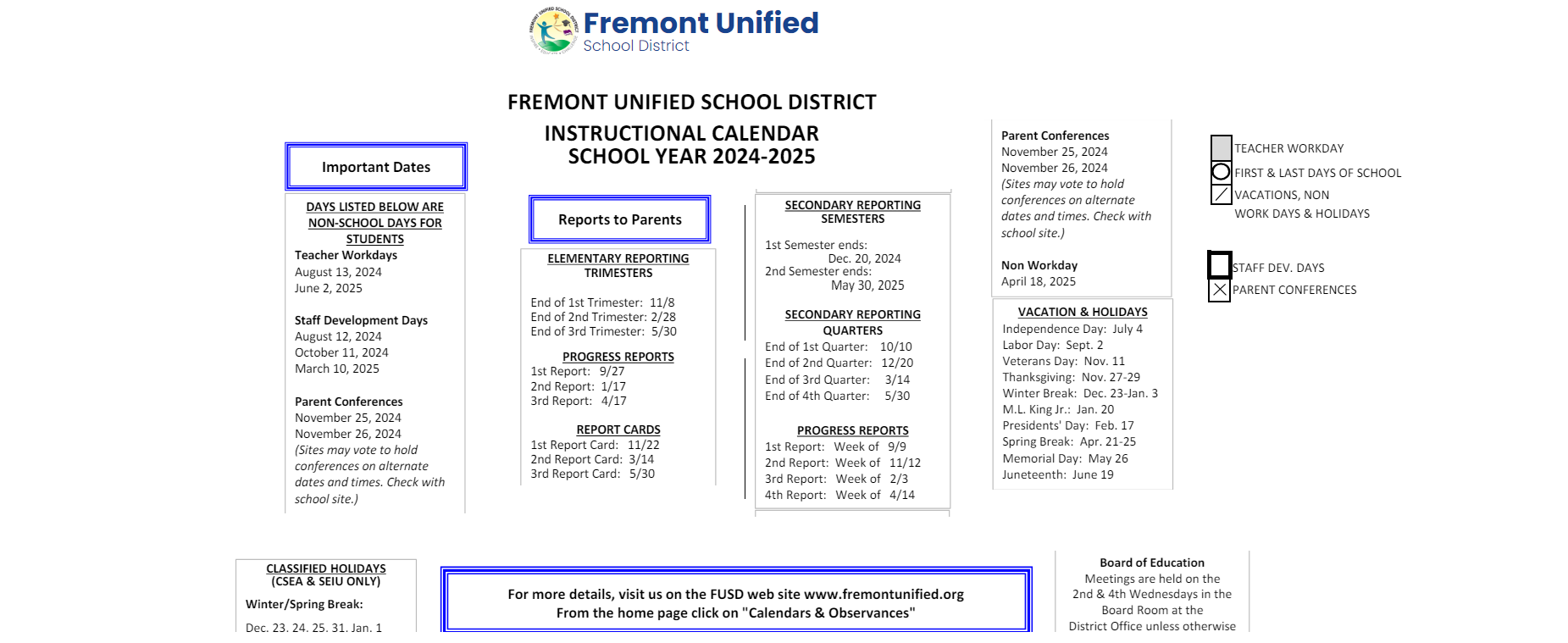 District School Academic Calendar Key for Leitch (james) Elementary