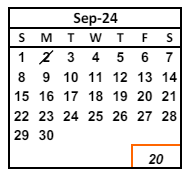 District School Academic Calendar for Millard (steven) Elementary for September 2024