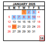 District School Academic Calendar for Valley Arts & Science Academy (vasa) for January 2025