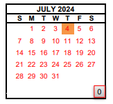 District School Academic Calendar for Wishon Elementary for July 2024