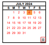 District School Academic Calendar for Manchester Gate for July 2024