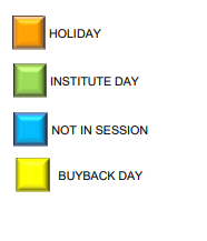 District School Academic Calendar Legend for Webster Elementary
