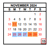 District School Academic Calendar for Wishon Elementary for November 2024