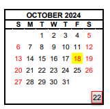District School Academic Calendar for Mccardle Elementary for October 2024