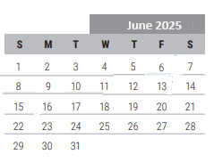 District School Academic Calendar for Pioneer Heritage Middle School for June 2025