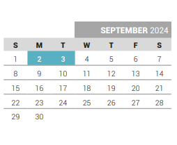 District School Academic Calendar for Fowler Middle for September 2024