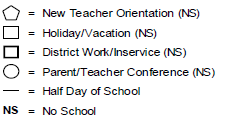 District School Academic Calendar Legend for Charles O Stones Intermediate Ctr