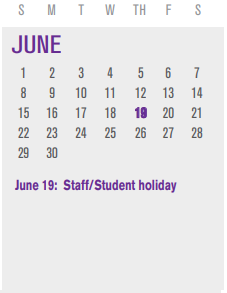 District School Academic Calendar for P I P for June 2025