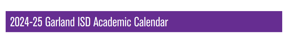 District School Academic Calendar for P I P
