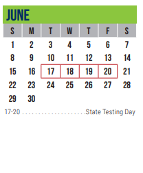 District School Academic Calendar for Excel Academy (murworth) for June 2025