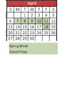 District School Academic Calendar for Chamberlain Elementary School for April 2025