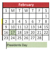 District School Academic Calendar for Chamberlain Elementary School for February 2025
