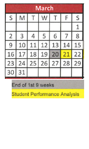 District School Academic Calendar for Chamberlain Elementary School for March 2025