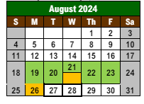 District School Academic Calendar for Lewis And Clark Elementary School for August 2024